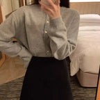 O-neck Long Sleeve Casual Cardigan image 7