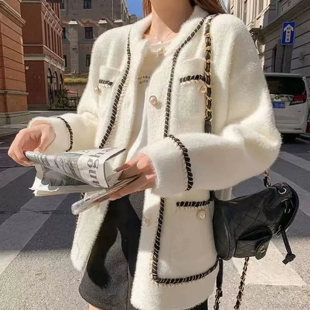 O-Neck Solid Color Office Knit Cardigan image 3