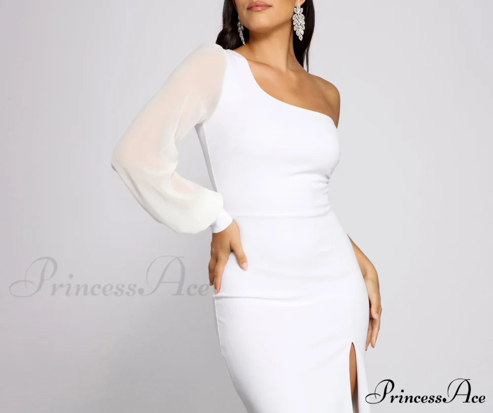 Odette Formal One Charming Shoulder Crepe Mermaid Dress image 8