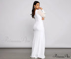 Odette Formal One Charming Shoulder Crepe Mermaid Dress image 6
