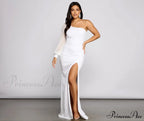 Odette Formal One Charming Shoulder Crepe Mermaid Dress image 5