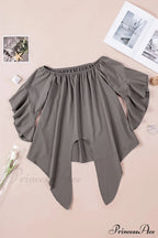 Off-Shoulder Blouse Tie with Hem image 4