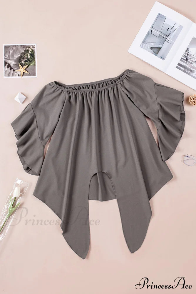 Off-Shoulder Blouse Tie with Hem image 4