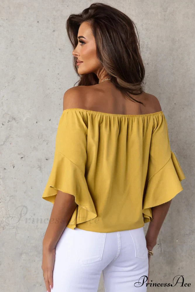 Off-Shoulder Blouse Tie with Hem image 9