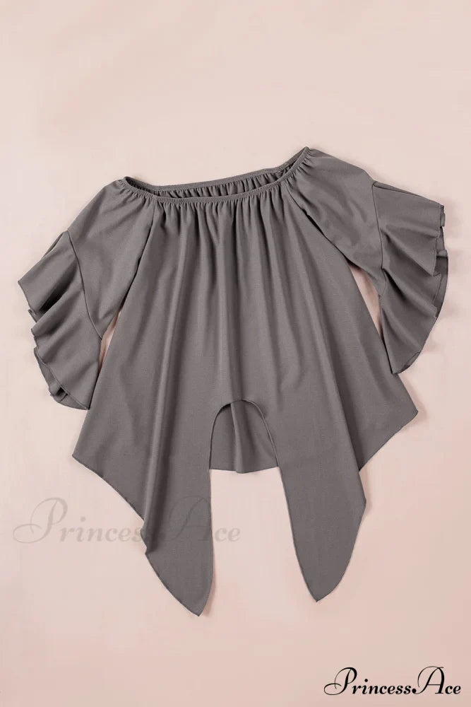 Off-Shoulder Blouse Tie with Hem image 10