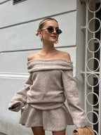 Off Shoulder Cashmere Sweater image 2
