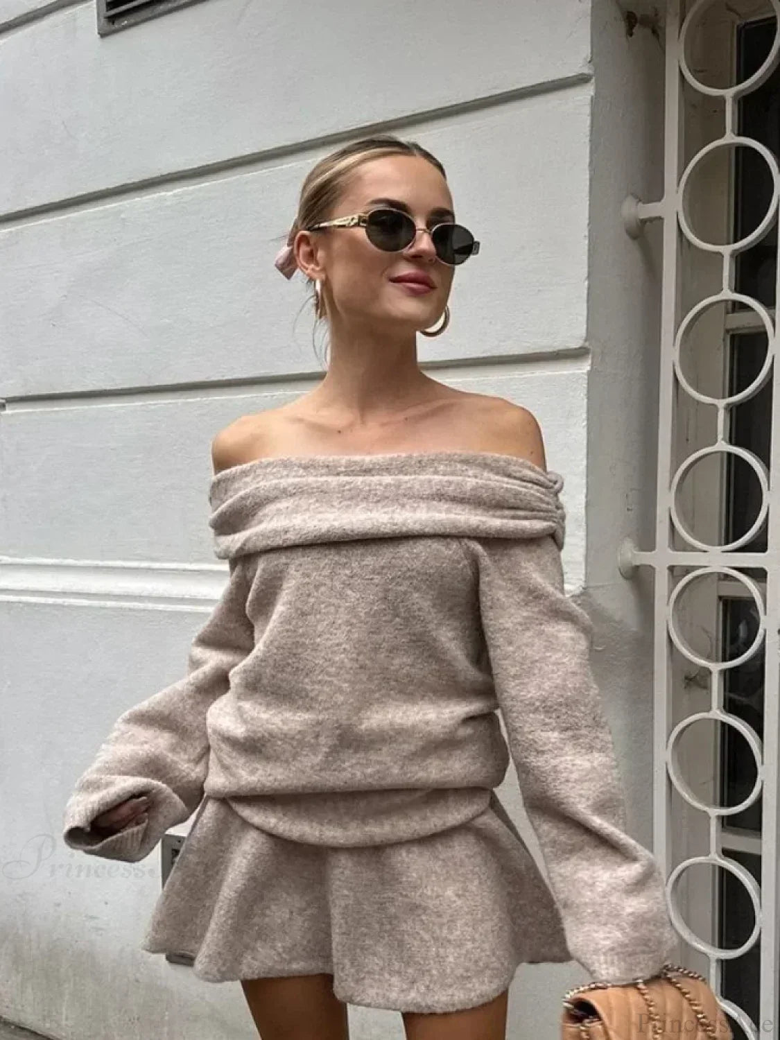 Off Shoulder Cashmere Sweater image 2