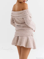 Off Shoulder Cashmere Sweater image 4