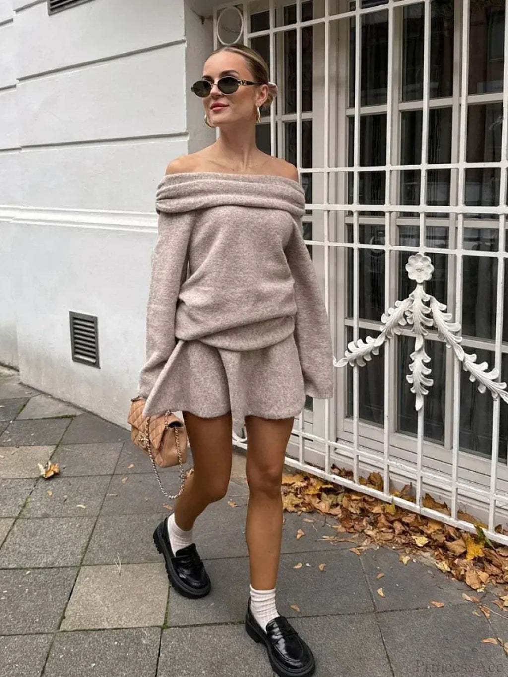 Off Shoulder Cashmere Sweater image 1