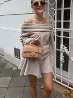 Off Shoulder Cashmere Sweater image 3