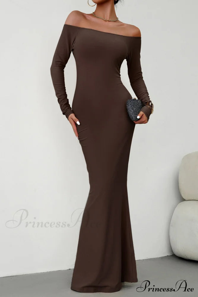 Off Shoulder Fishtail Dress image 3