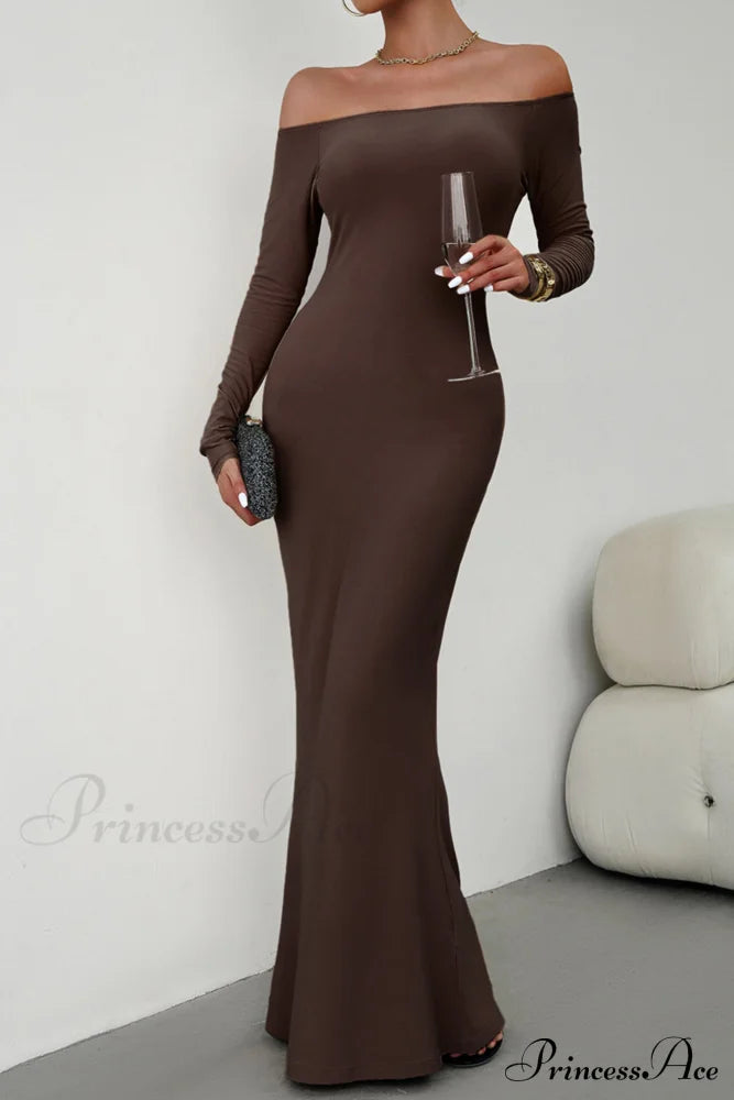 Off Shoulder Fishtail Dress image 2