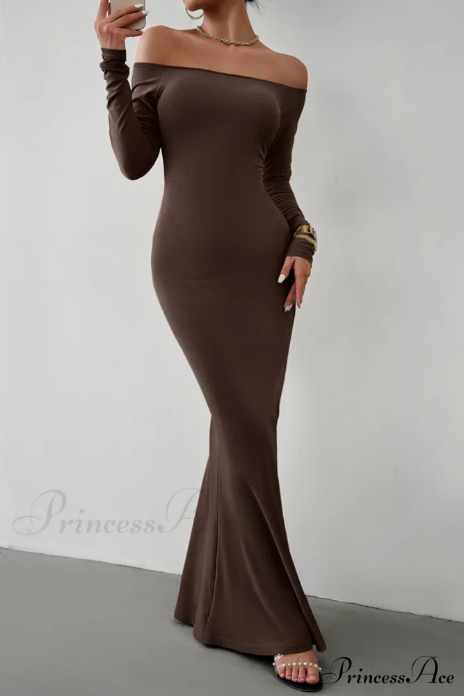 Off Shoulder Fishtail Dress image 1