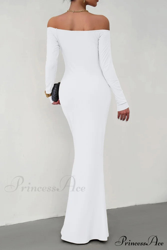 Off Shoulder Fishtail Dress image 7