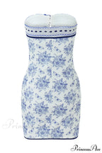 Off Shoulder Floral Print Lace-Up Boho Dress image 6
