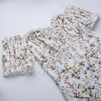 Off Shoulder Flower Print High Split Elegant Long Backless Bodycon Summer Floral Dress image 5