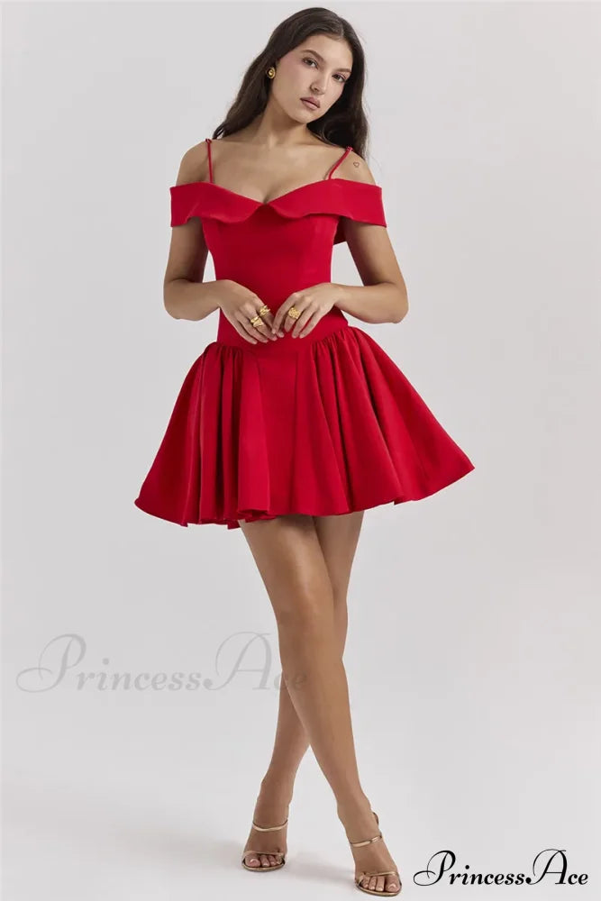 Off-Shoulder Frill Stylish Mini Dress image 6
