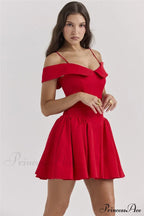 Off-Shoulder Frill Stylish Mini Dress image 3