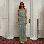 Off-shoulder High Split Sequin Party Dress image 7