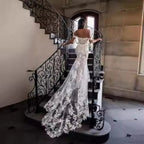 Off-Shoulder Lace Mermaid Bridal Wedding Dress image 2