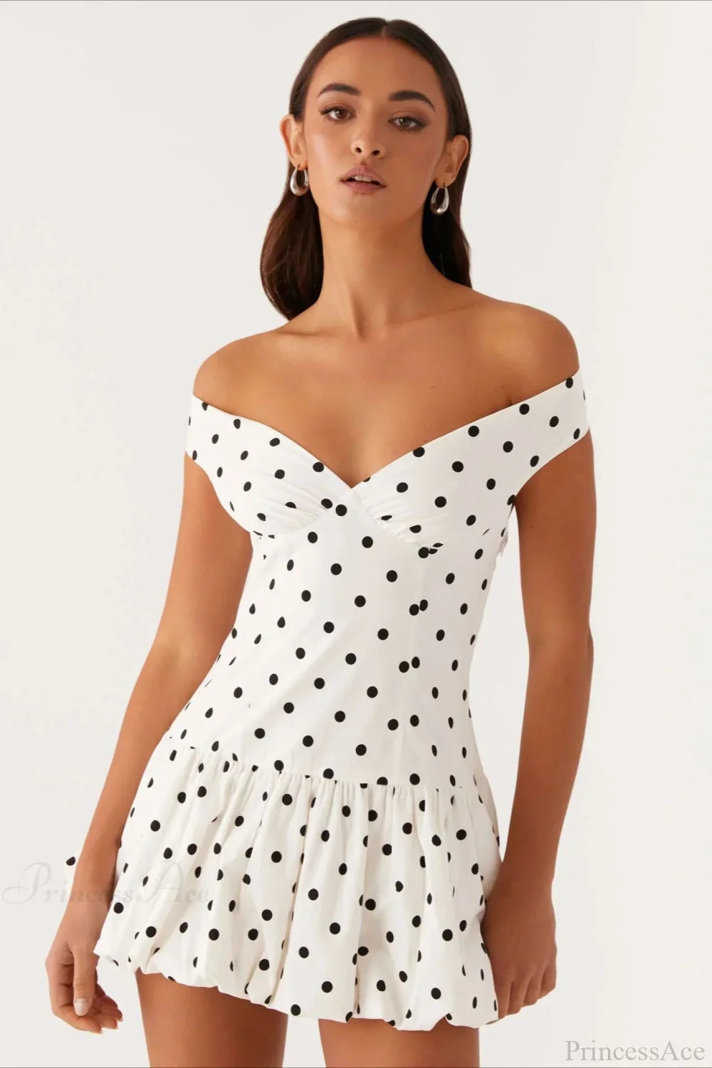 Off-Shoulder Peplum Mini Dress image 2