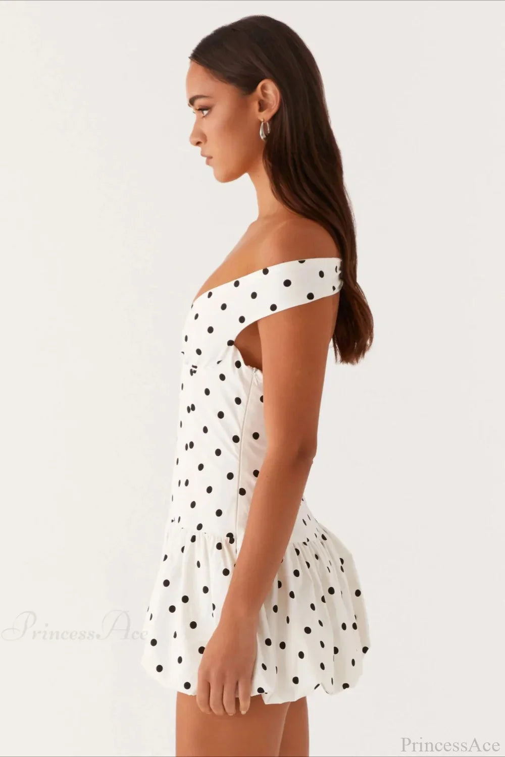 Off-Shoulder Peplum Mini Dress image 3