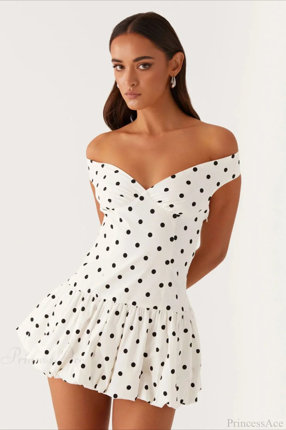 Off-Shoulder Peplum Mini Dress image 1