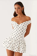 Off-Shoulder Peplum Mini Dress image 1
