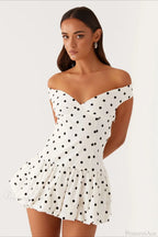 Off-Shoulder Peplum Mini Dress image 1