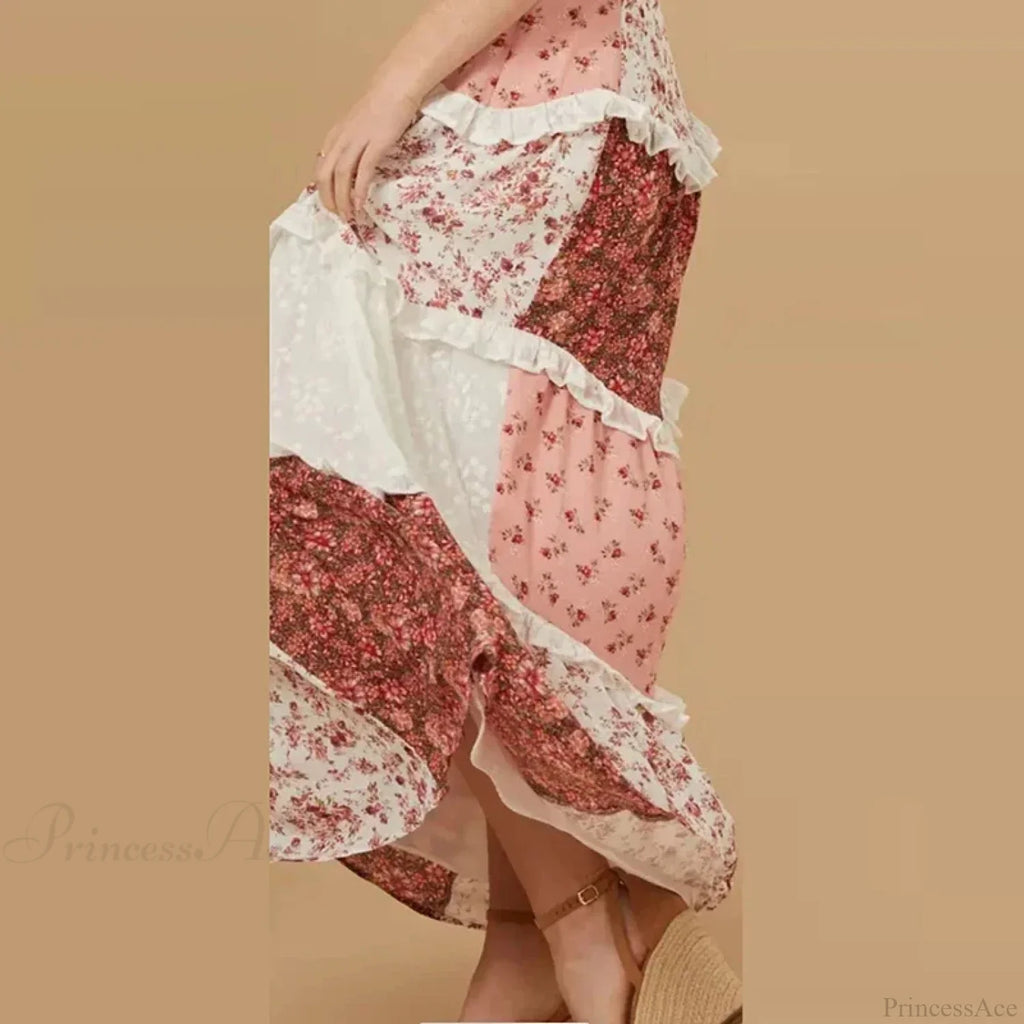 Off-Shoulder Pleated Floral Dress image 3