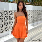 Off Shoulder Strapless A-Line Mini Dress image 2