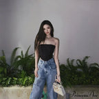 Off Shoulder Strapless Lace Up Bustier Corset Crop Top image 5