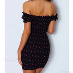 Off Shoulder Tie-Up Floral Print Ruffle Floral Dress image 3