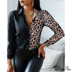 Office Lady Print Button Shirts image 16