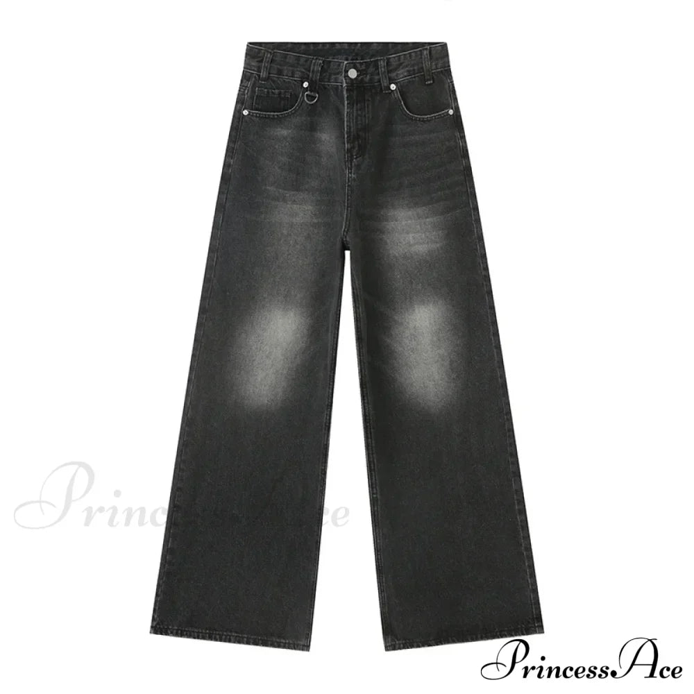 Old Male Pants Summer Blue Washed Denim Casual Menwear Wide Leg Trousers 2024 New Fashion Jeans image 9