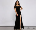Olivia Formal Velvet Charming Off-The-Shoulder Maxi Dress image 1