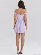 One-Shoulder Mesh Pleated Mini Dress image 5