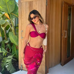One Shoulder Micro Skirt Three Piece Swimsuit image 3