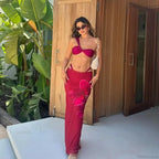One Shoulder Micro Skirt Three Piece Swimsuit image 2