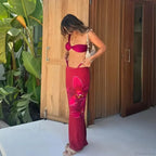 One Shoulder Micro Skirt Three Piece Swimsuit image 1