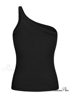 One-Shoulder Ribbed Tank image 6