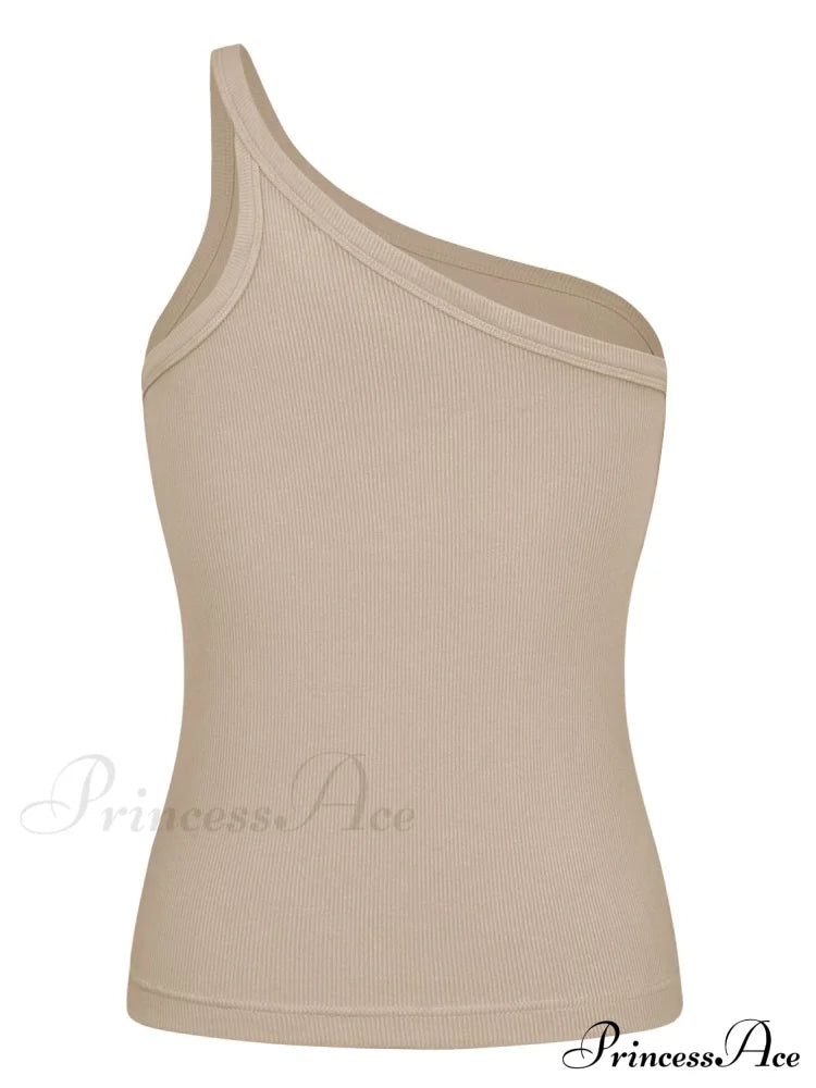 One-Shoulder Ribbed Tank image 3