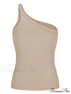 One-Shoulder Ribbed Tank image 3