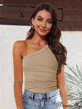 One-Shoulder Ribbed Tank image 1
