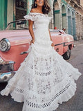 One-Shoulder Ruffle Evening Maxi Dress image 1