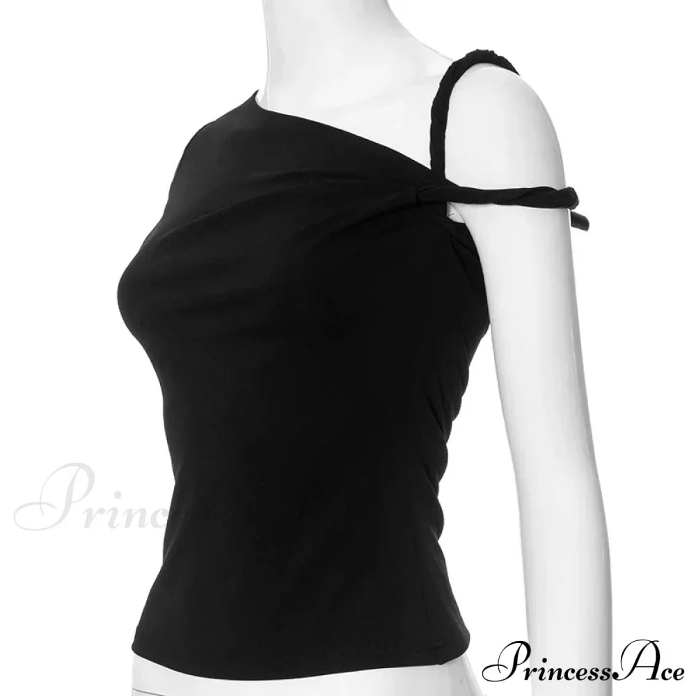 One Shoulder Stylish Twisted Sleeve Top image 12