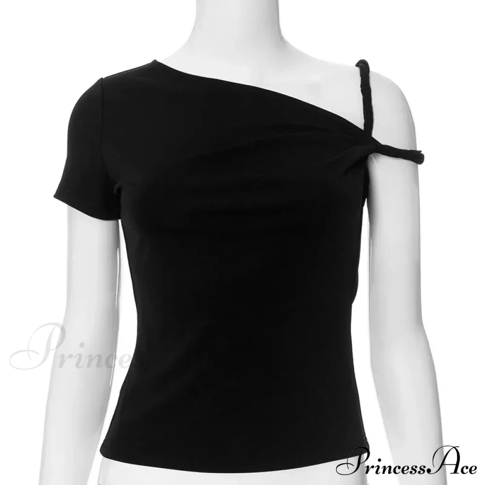 One Shoulder Stylish Twisted Sleeve Top image 11