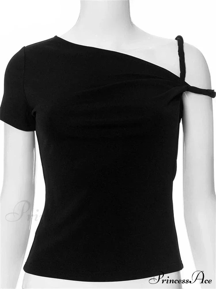 One Shoulder Stylish Twisted Sleeve Top image 14