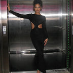 Open Back Ruched Sexy Birthday Long Sleeve Maxi Dress image 3