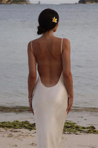 Open Back Satin Maxi Dress image 2